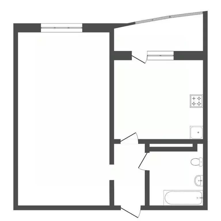 1-к кв. Тюменская область, Тюмень Кремлевская ул., 87 (43.3 м) - Фото 2