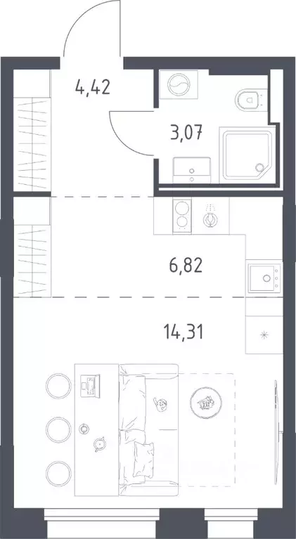 Студия Московская область, Одинцовский городской округ, Заречье пгт ... - Фото 1