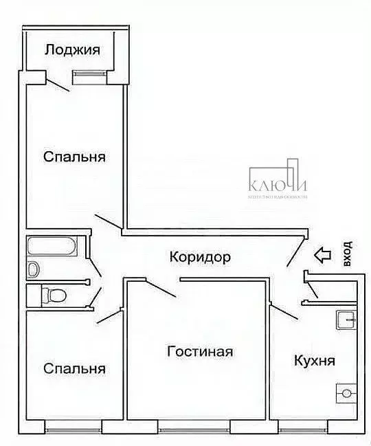 3-к кв. Челябинская область, Магнитогорск ул. 50-летия Магнитки, 36 ... - Фото 2