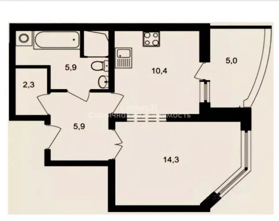 1-к кв. Московская область, Ленинский городской округ, Дрожжино пгт ш. ... - Фото 1
