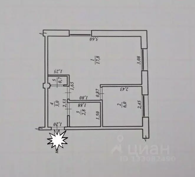 1-к кв. Волгоградская область, Волгоград ул. Одоевского, 80 (30.3 м) - Фото 2