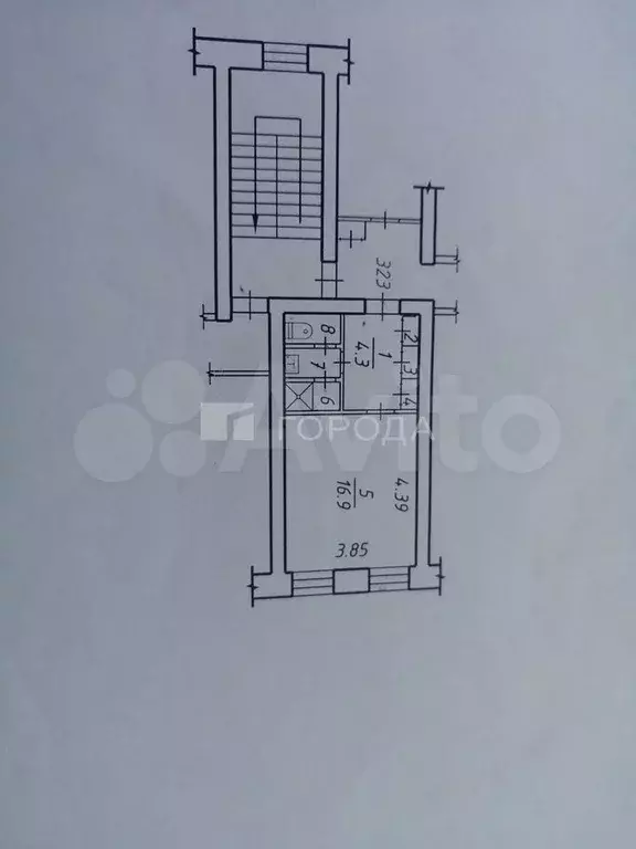 Квартира-студия, 26,7 м, 3/5 эт. - Фото 0