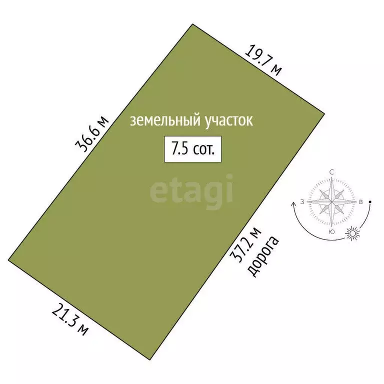 Участок в Кульшарипово, Первомайская улица (15.6 м) - Фото 1