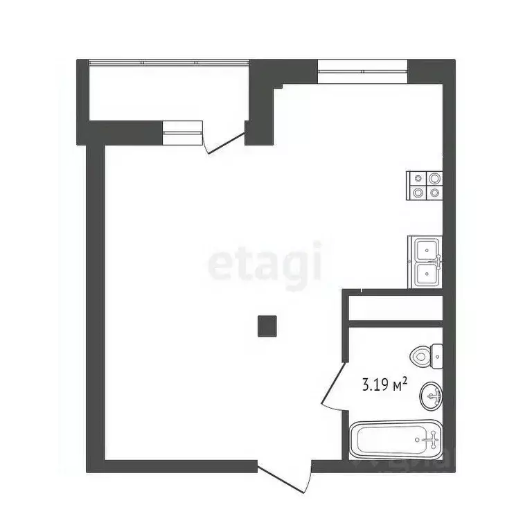1-к кв. Омская область, Омск ул. Дианова, 34 (30.0 м) - Фото 1