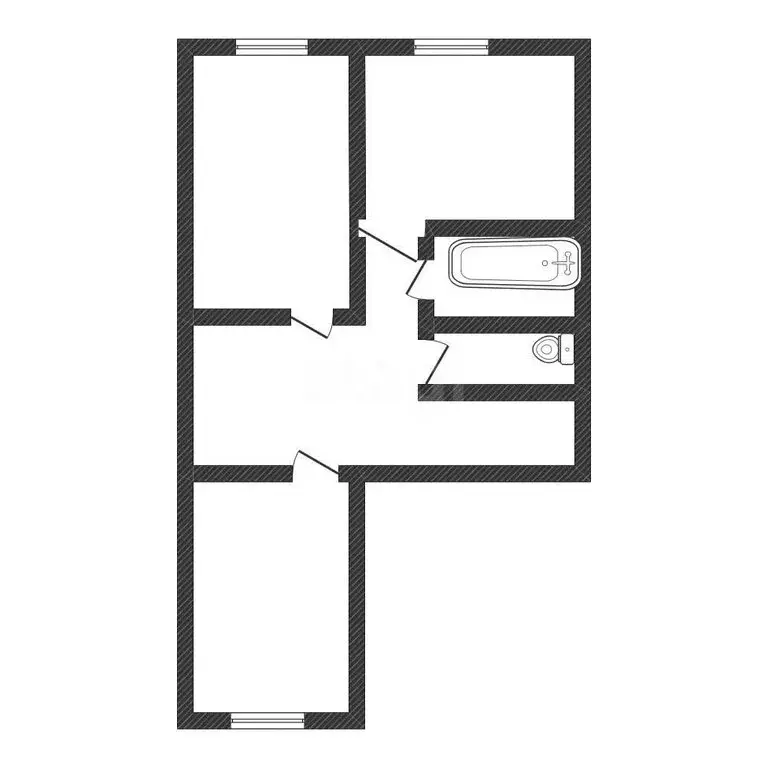 2-комнатная квартира: Юрга, проспект Победы, 9 (48 м) - Фото 0