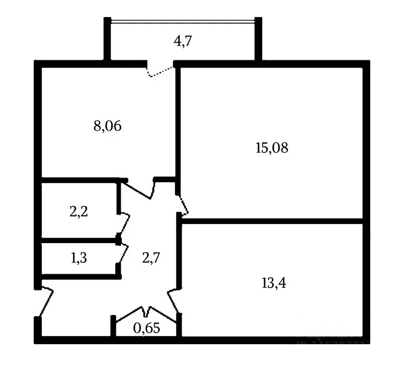 2-к кв. Крым, Кировское пгт ш. Советское, 3 (47.0 м) - Фото 1