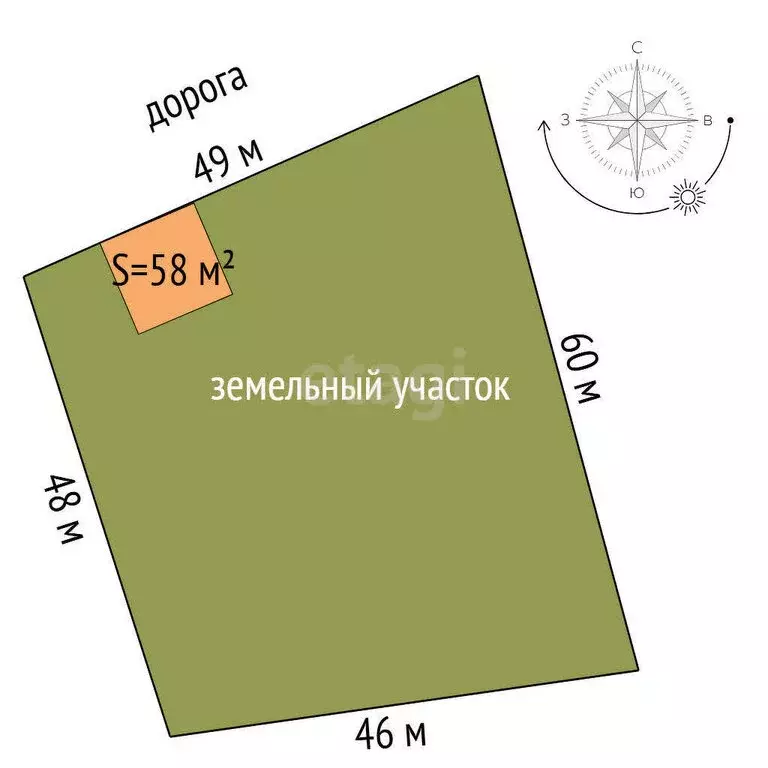 Дом в Новоатьялово, Лесная улица (58 м) - Фото 0