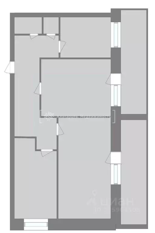 3-к кв. Томская область, Томск Академгородок мкр, просп. ... - Фото 1
