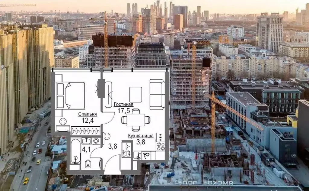 1-к кв. Москва Ленинградский просп., вл8 (41.4 м) - Фото 1