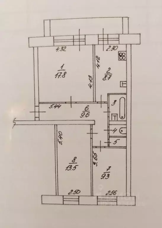 3-к кв. Вологодская область, Вологда ул. Ударников, 13 (62.0 м) - Фото 0