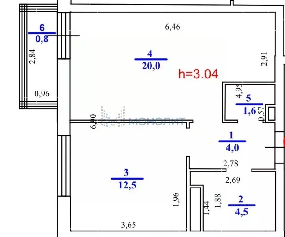 1-к кв. Нижегородская область, Нижний Новгород Трудовая ул., 5 (43.0 ... - Фото 2