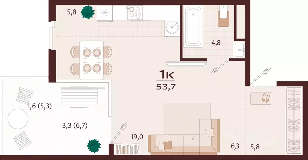 1-к кв. Крым, Ялта ул. Спендиарова, 5 (52.9 м) - Фото 0