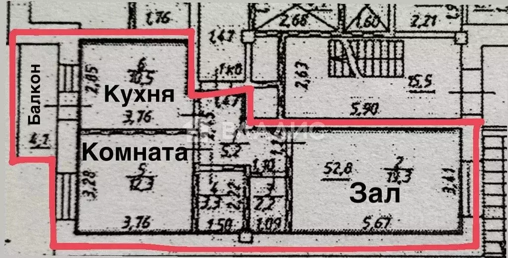 2-к кв. Бурятия, Улан-Удэ ул. Цивилева, 32 (52.8 м) - Фото 1