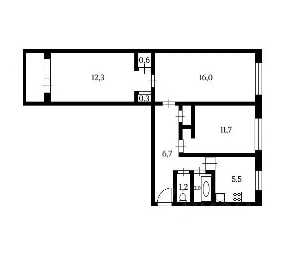 3-к кв. Ленинградская область, Кириши ул. Строителей, 26 (55.3 м) - Фото 2