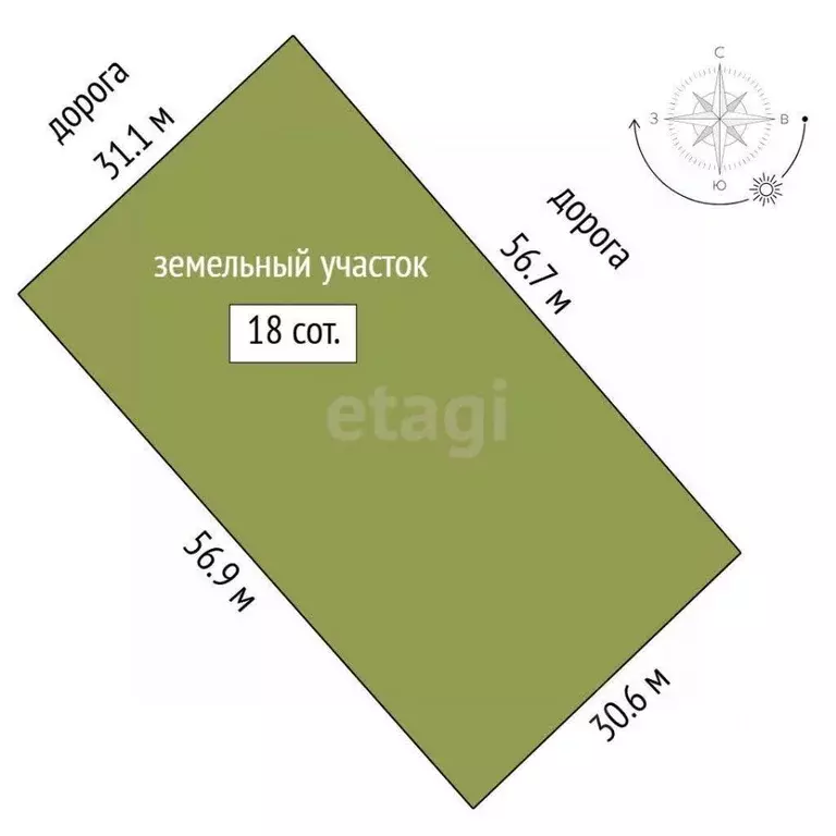 Участок в Тюменская область, Тюменский муниципальный округ, с. Гусево ... - Фото 1