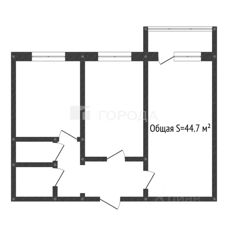 2-к кв. Алтайский край, Барнаул ул. Георгиева, 8 (44.7 м) - Фото 1