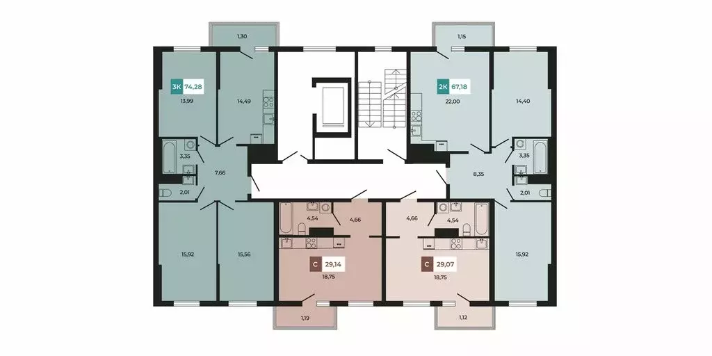 1-комнатная квартира: Щепкинское сельское поселение, посёлок ... - Фото 1