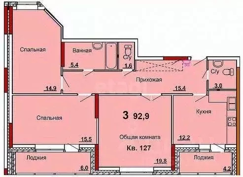 3-к кв. Тульская область, Тула городской округ, с. Осиновая Гора, ... - Фото 2