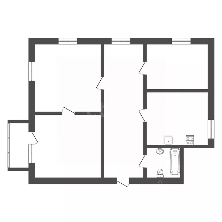 2-к кв. Тульская область, Суворов просп. Мира, 1 (44.0 м) - Фото 1