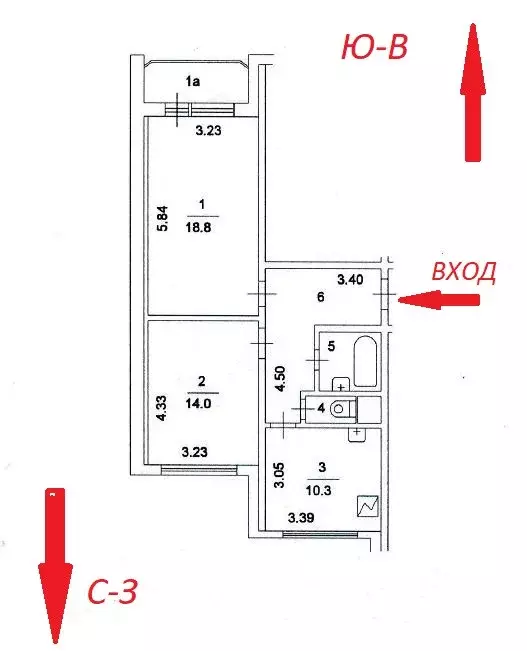 Продаётся 2-к квартира, 56.7 м - Фото 1
