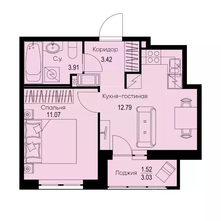 1-к кв. Ленинградская область, Всеволожский район, Заневское городское ... - Фото 1