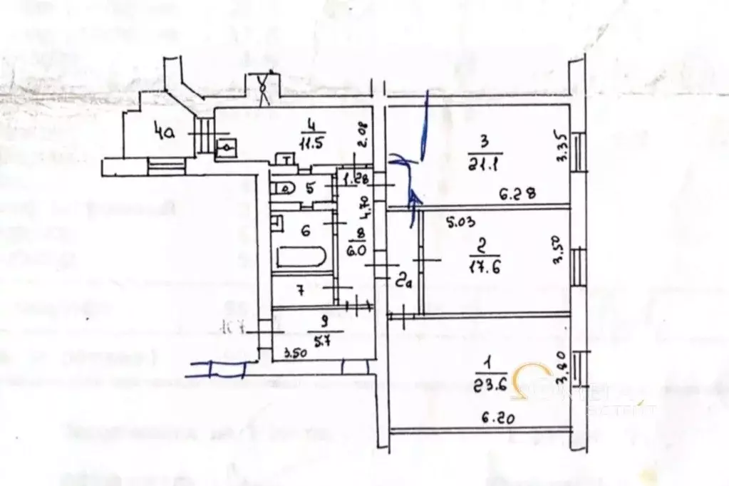 3-к кв. Москва ул. Верхняя Хохловка, 39/47 (98.0 м) - Фото 1