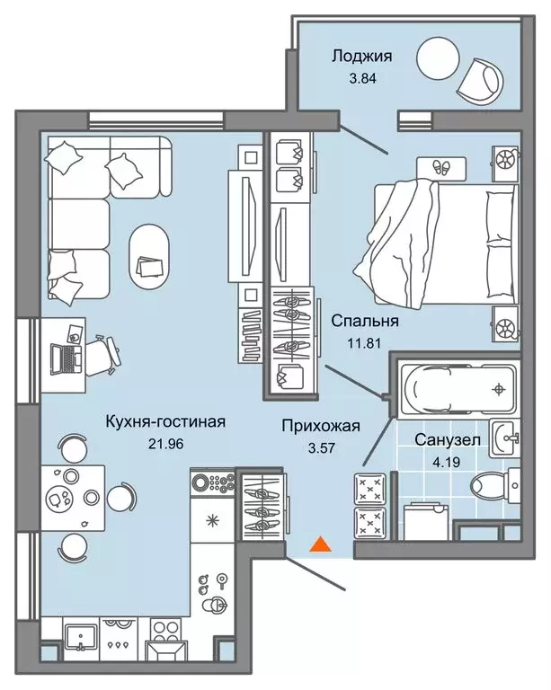 Квартира-студия: Ульяновск, микрорайон Юго-Западный, жилой комплекс ... - Фото 0