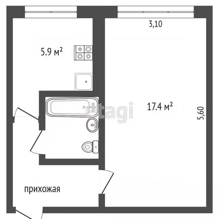 1-к кв. Камчатский край, Петропавловск-Камчатский ул. Чубарова, 4 ... - Фото 1