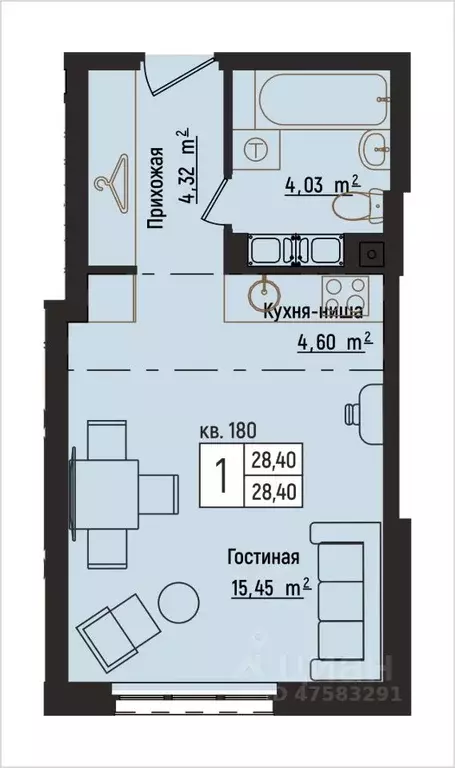 1-к кв. Нижегородская область, Нижний Новгород Литературная ул., 5 ... - Фото 1