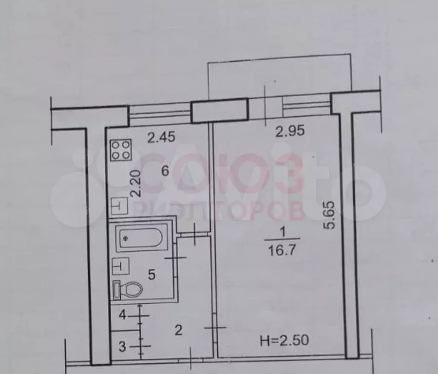 1-к. квартира, 31 м, 4/9 эт. - Фото 0