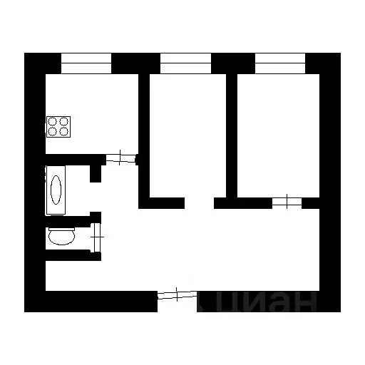 2-к кв. хакасия, абакан ул. крылова, 79 (50.0 м) - Фото 1