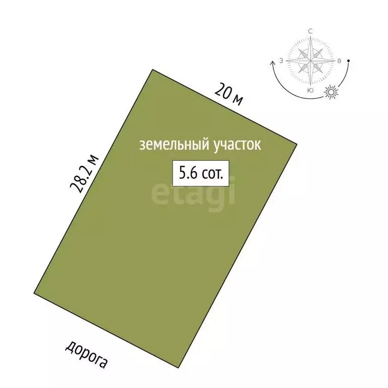 Участок в Феодосия, СПК Колос, Степная улица (5.64 м) - Фото 1
