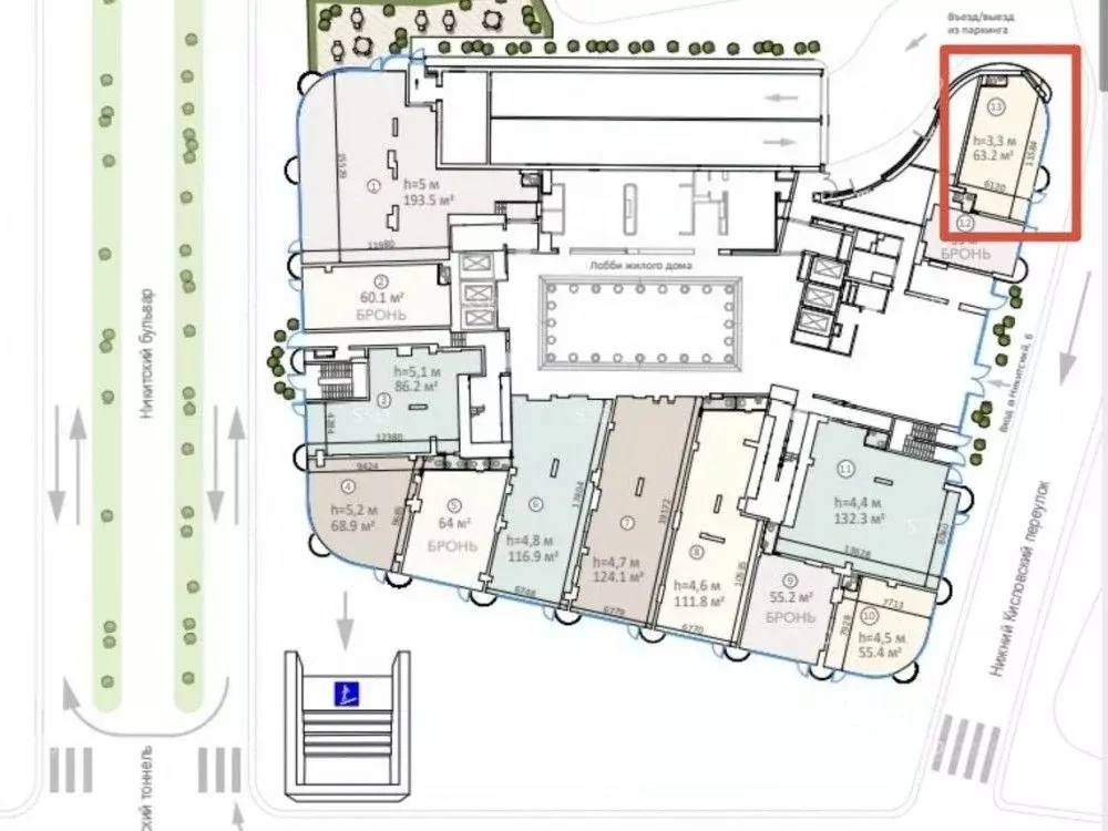 Помещение свободного назначения в Москва Никитский бул., 6/20 (63 м) - Фото 2