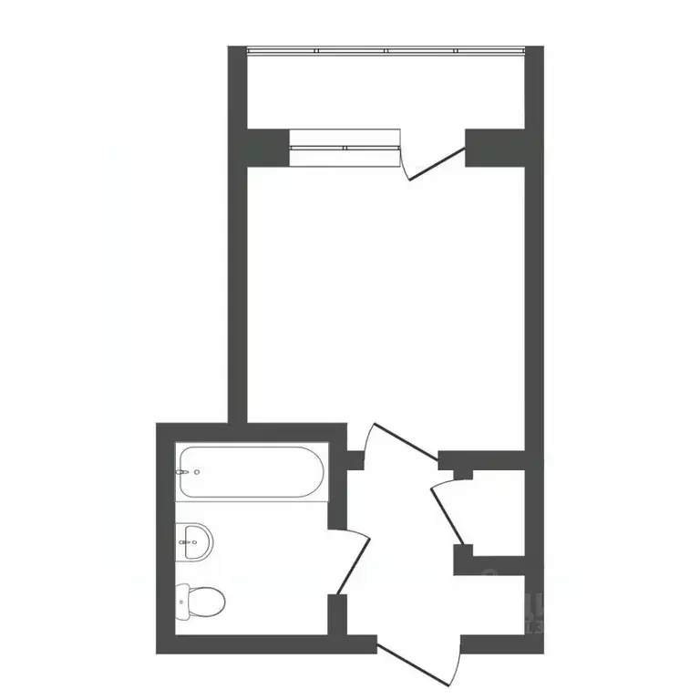 1-к кв. Тюменская область, Тюмень ул. 30 лет Победы, 77 (12.8 м) - Фото 2