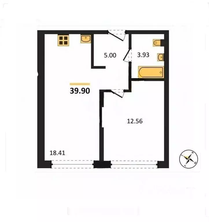 2-к кв. Свердловская область, Екатеринбург ул. Шефская, 26 (39.9 м) - Фото 0