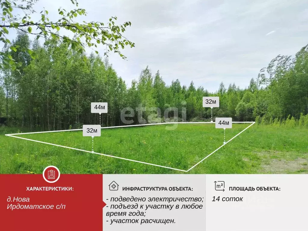 Участок в Вологодская область, Череповецкий район, Ирдоматское с/пос, ... - Фото 1