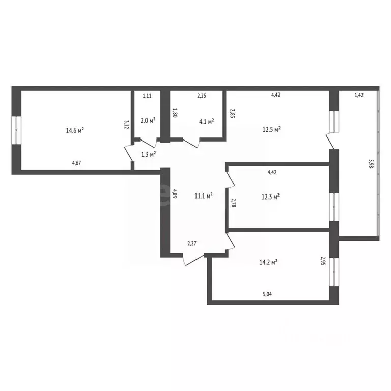 3-к кв. Амурская область, Благовещенский район, с. Чигири ул. ... - Фото 2