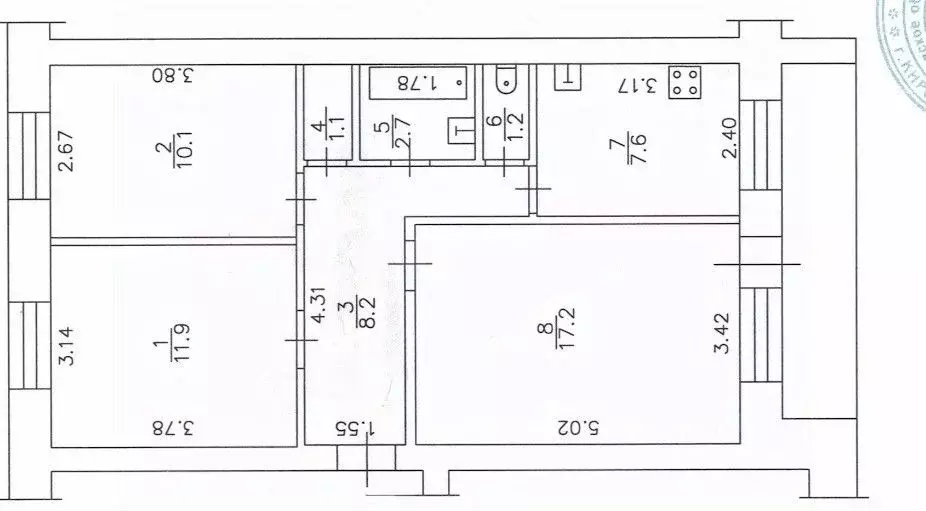 3-к кв. Кировская область, Киров ул. Сурикова, 22в (60.0 м) - Фото 1