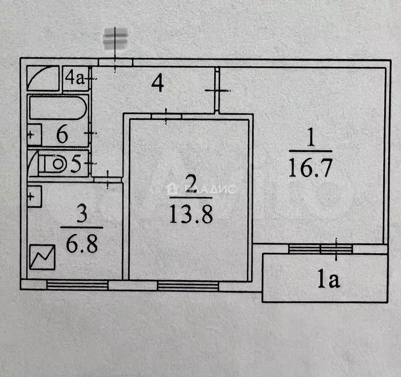 2-к. квартира, 46,1 м, 5/12 эт. - Фото 0