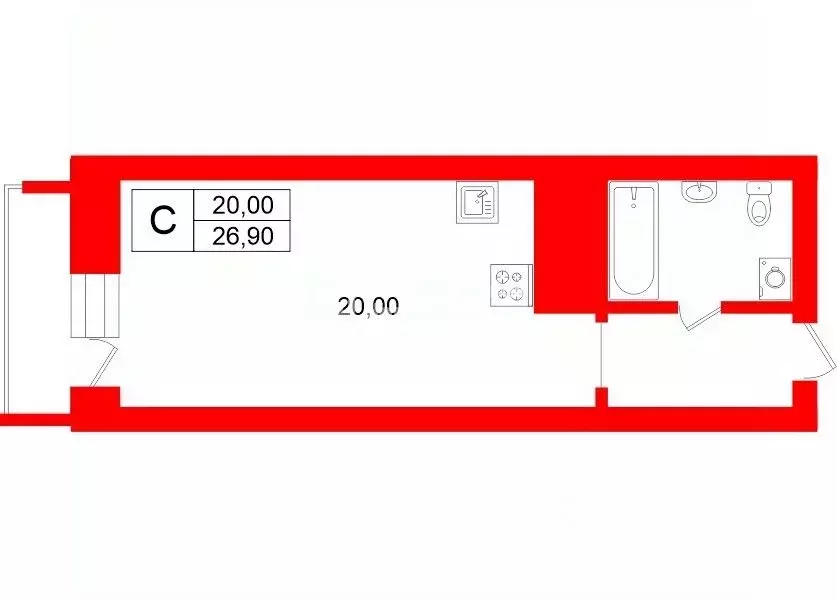 Студия Ленинградская область, Мурино Всеволожский район, просп. ... - Фото 2