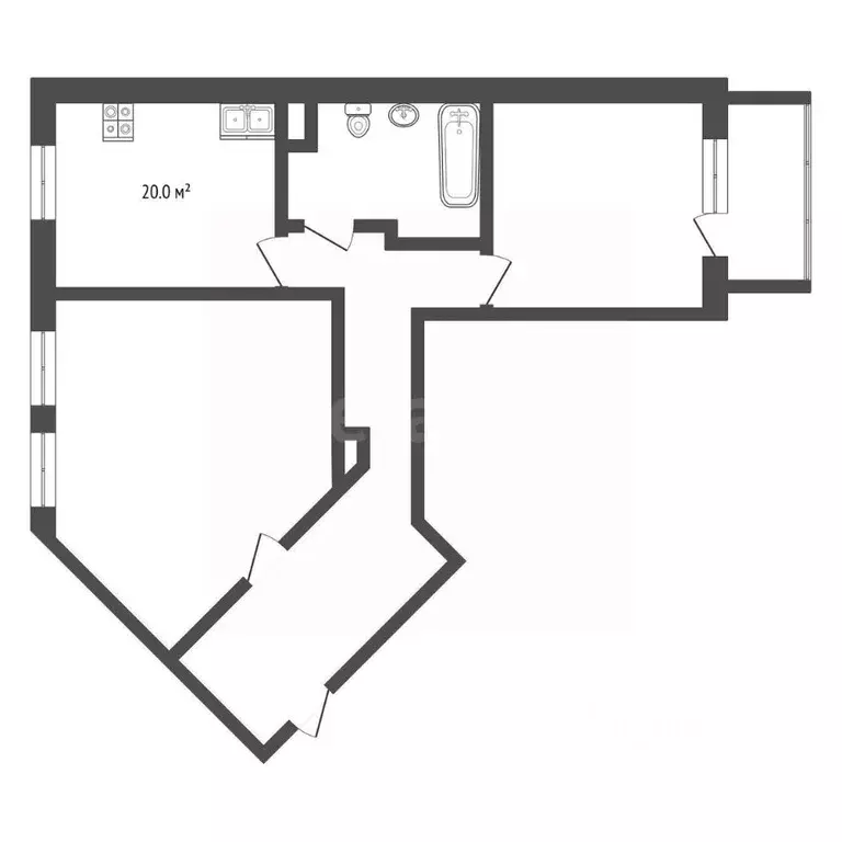 2-к кв. Ямало-Ненецкий АО, Новый Уренгой Мирный мкр, 3/3 (98.3 м) - Фото 1