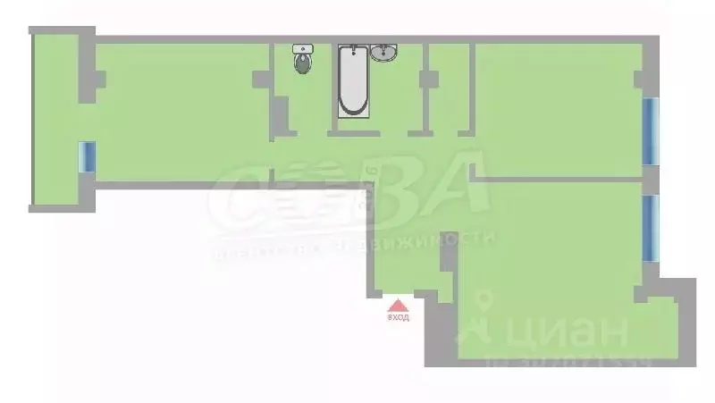 2-к кв. Тюменская область, Тюмень Кремлевская ул., 112к1 (64.0 м) - Фото 1