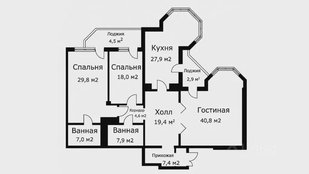3-к кв. Москва ул. Архитектора Власова, 6 (162.8 м) - Фото 2