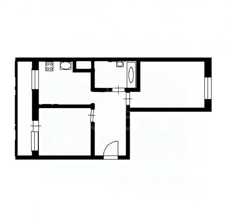 2-к кв. Санкт-Петербург ул. Плесецкая, 10 (55.0 м) - Фото 1