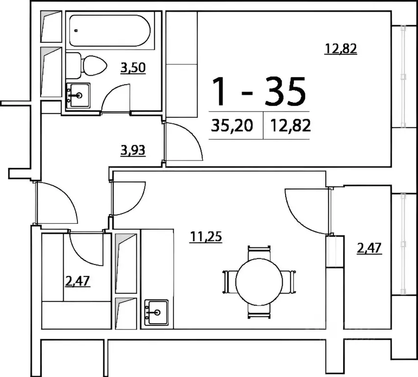 1-к кв. Санкт-Петербург Планерная ул., 91к1 (34.4 м) - Фото 1