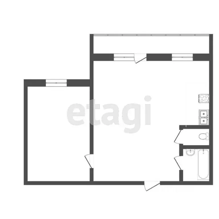 1-к кв. Тюменская область, Тюмень Транспортная ул., 119 (47.1 м) - Фото 2