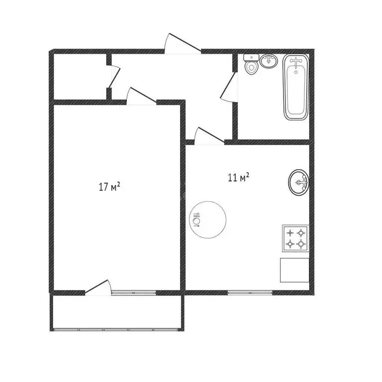 1-комнатная квартира: Белгород, улица Есенина, 8 (39 м) - Фото 1