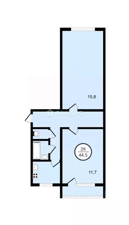 2-к кв. Владимирская область, Владимир ул. Асаткина, 1 (44.5 м) - Фото 1