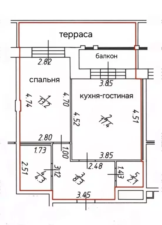 1-к кв. Санкт-Петербург ул. Плесецкая, 6 (45.3 м) - Фото 2