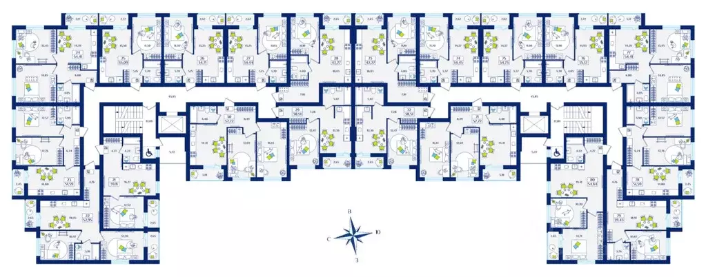 2-к кв. Калининградская область, Зеленоградск  (57.72 м) - Фото 2